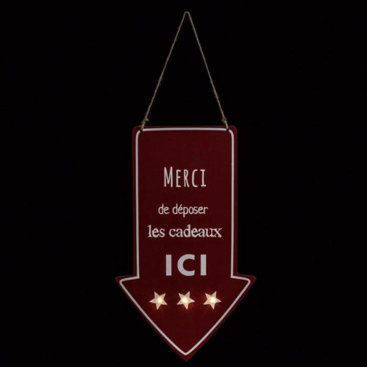 FEERIC LIGHT & CHRISTMAS Décoration Lumineuse  Flèche  40cm Rouge