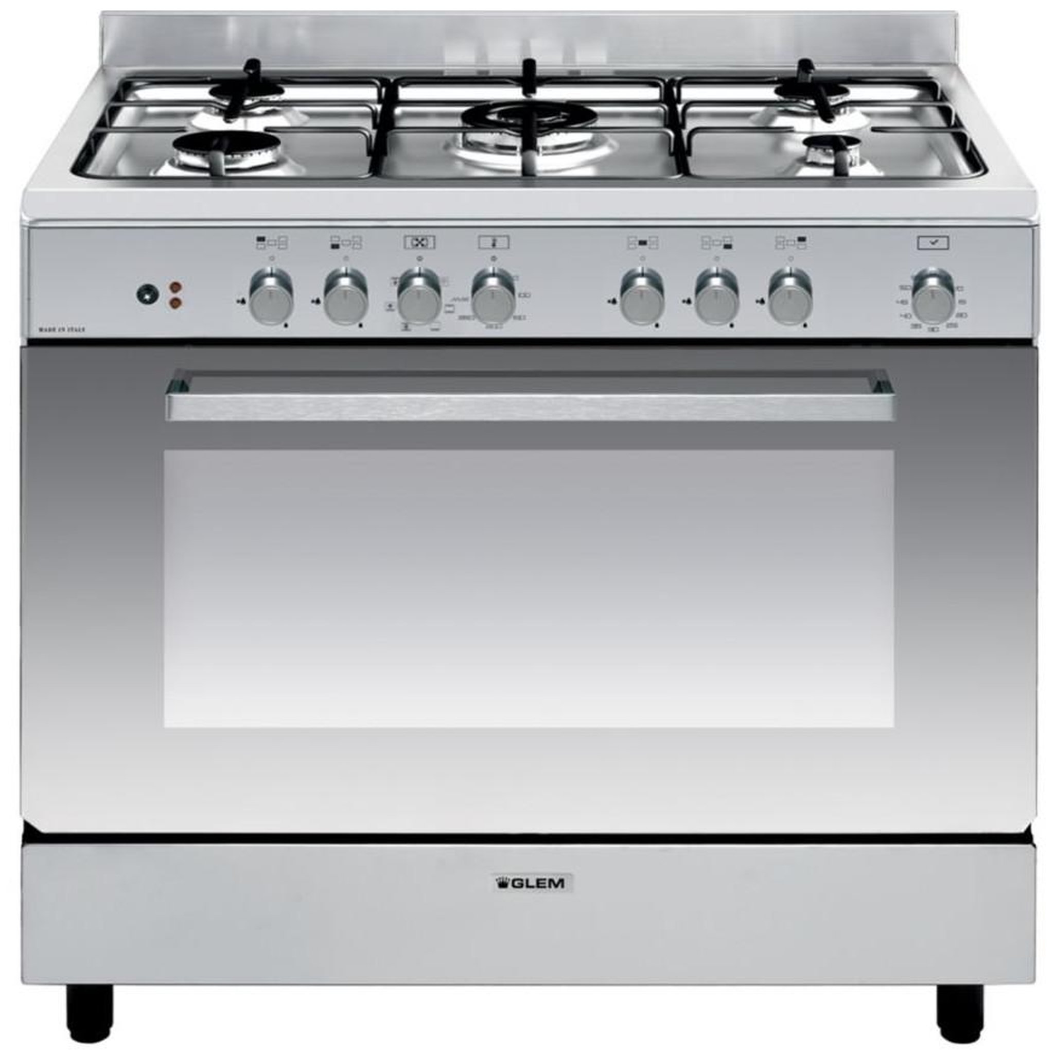 Glem Piano de cuisson mixte 104l 5 feux inox - ge960cbix2