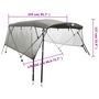 Voir la diapositive 6 : VIDAXL Toit bimini a 4 arceaux parois en maille 243x(170-182)x137 cm