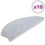 Voir la diapositive 2 : VIDAXL Tapis d'escalier 10 pcs 65x24x4 cm Gris clair