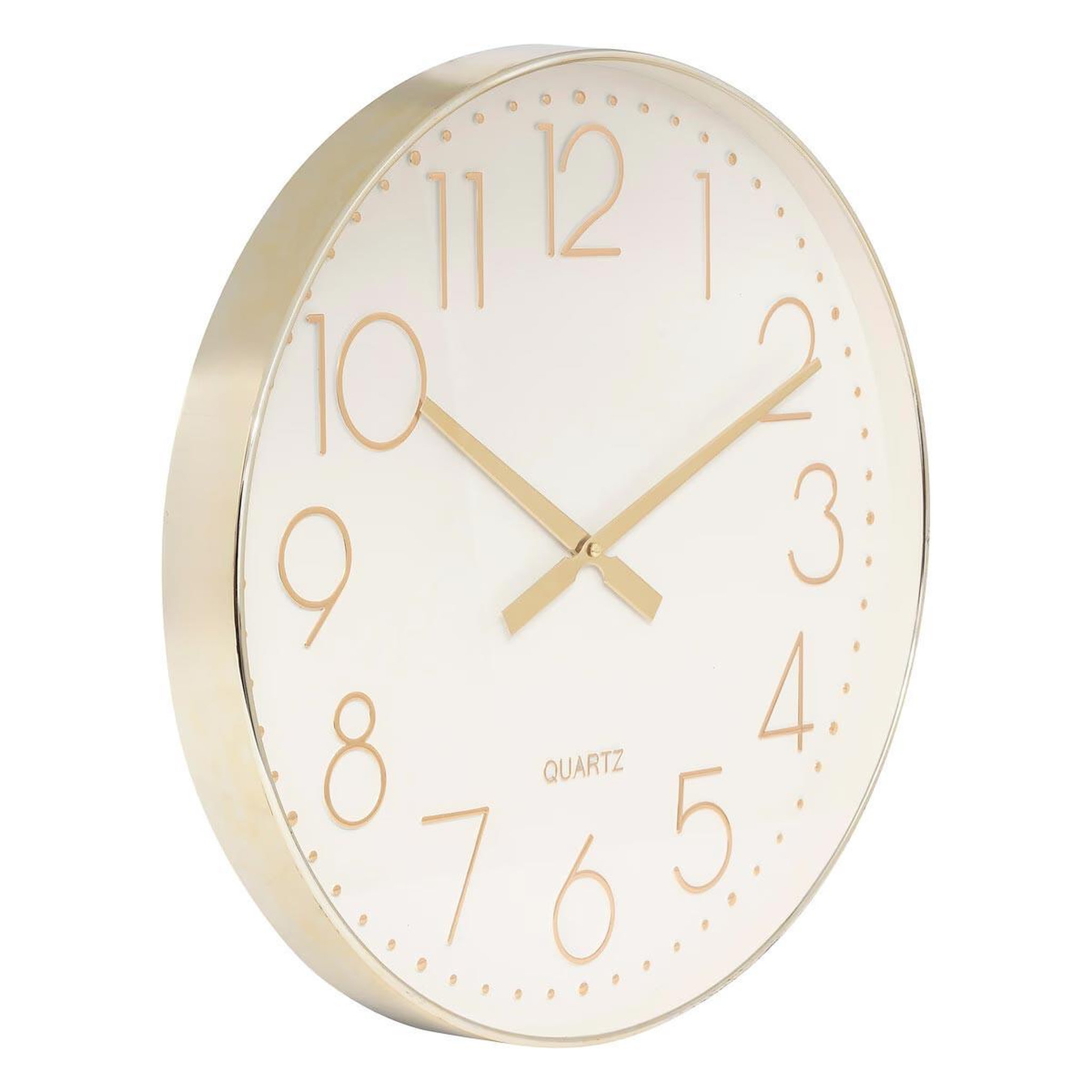 Voir la diapositive 2 : ATMOSPHERA Horloge murale design  laure  50cm doré