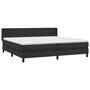 Voir la diapositive 3 : VIDAXL Sommier a lattes de lit avec matelas Noir 200x200 cm Similicuir