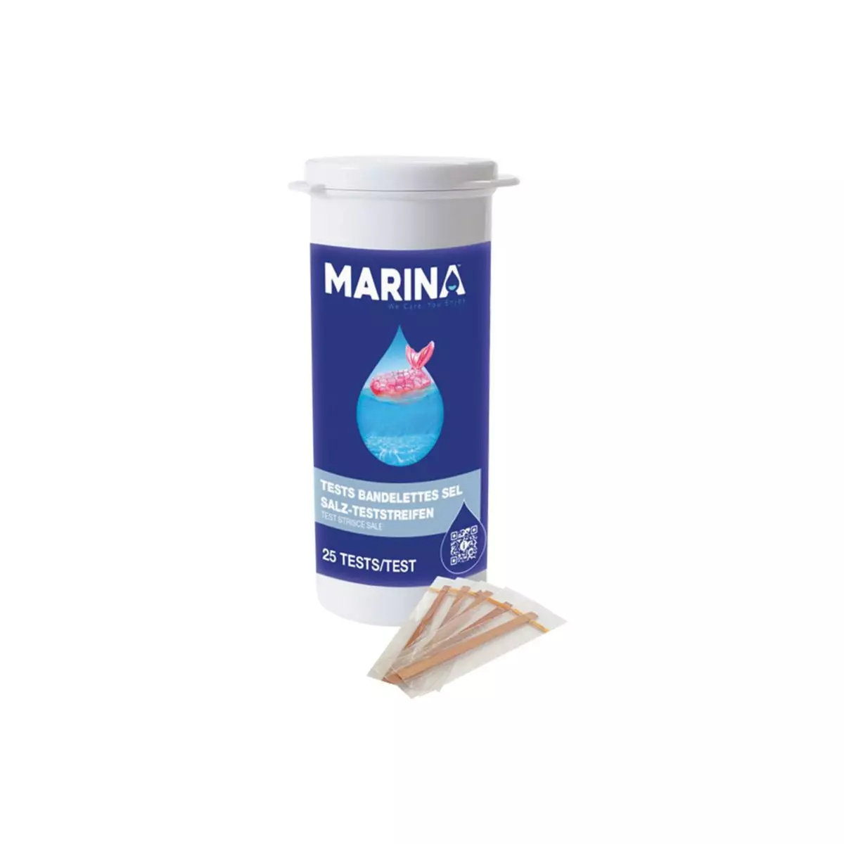 MARINA 25 bandelettes de test pour analyse eau piscine désinfection au sel - Marina