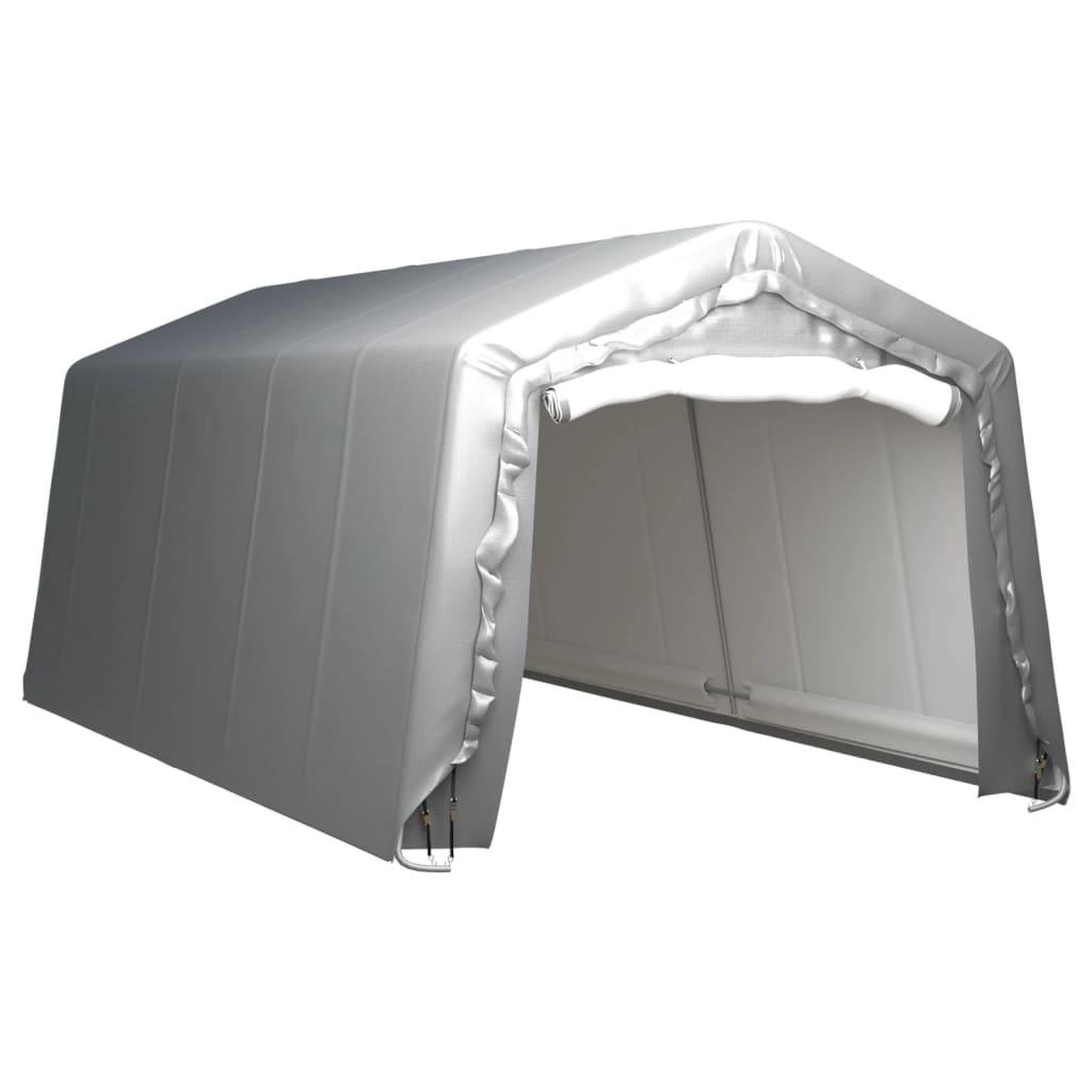 Voir la diapositive 1 : VIDAXL Tente de rangement 300x600 cm Acier Gris