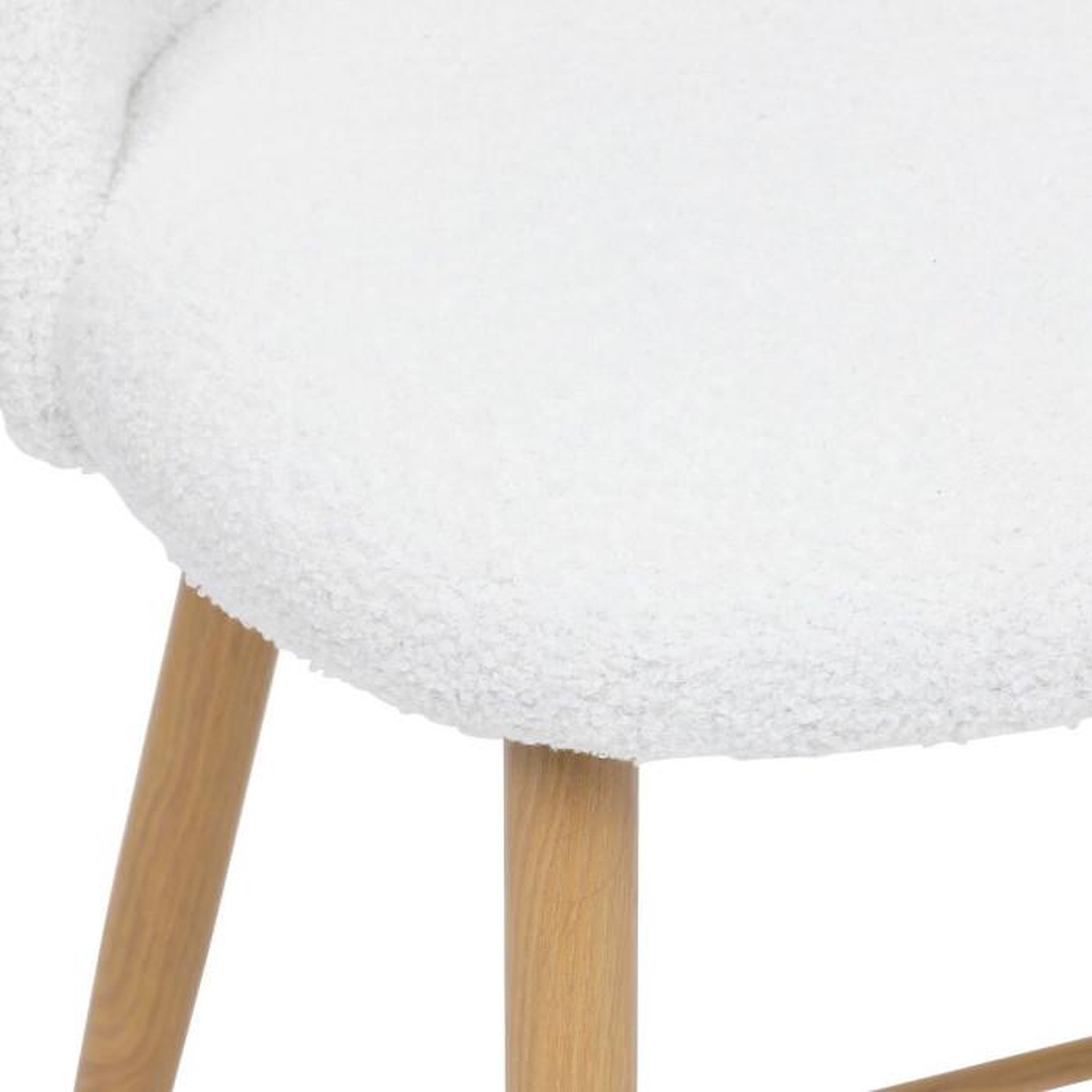 Voir la diapositive 3 : ATMOSPHERA Lot de 2 Chaises de Bar Bouclette  Slano  89cm Blanc