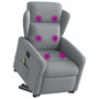 Voir la diapositive 3 : VIDAXL Fauteuil de massage inclinable Gris clair Tissu