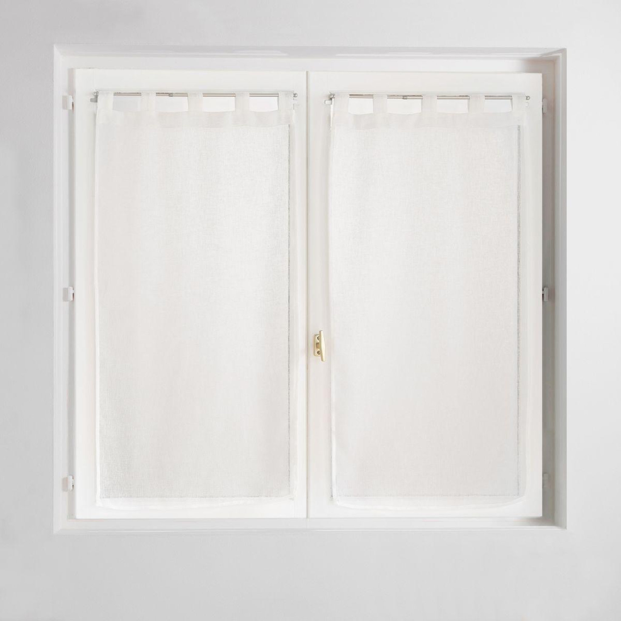 Douceur d'Intérieur Paire de voilages à passants  carlin  60x160cm naturel