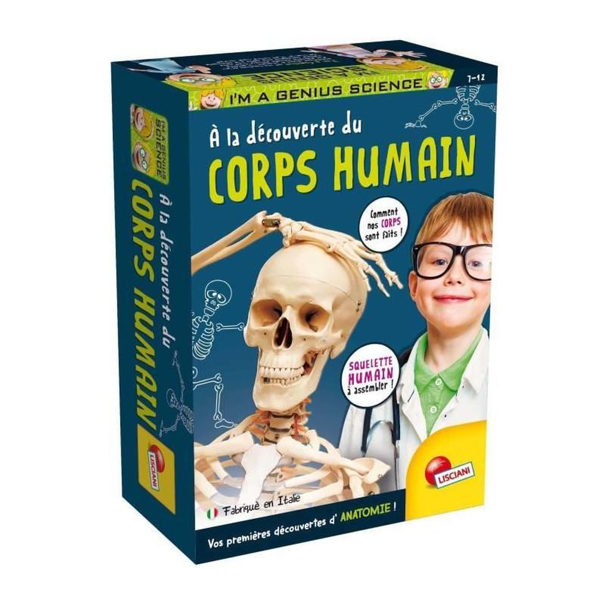 LISCIANI GIOCHI Découverte du corps humain - Kit Scientifique - I'M A GENIUS POCKET - Modele 3D