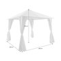 Voir la diapositive 4 : SWEEEK Tonnelle 3x3m aluminium effet bois avec rideaux et led - Veluna