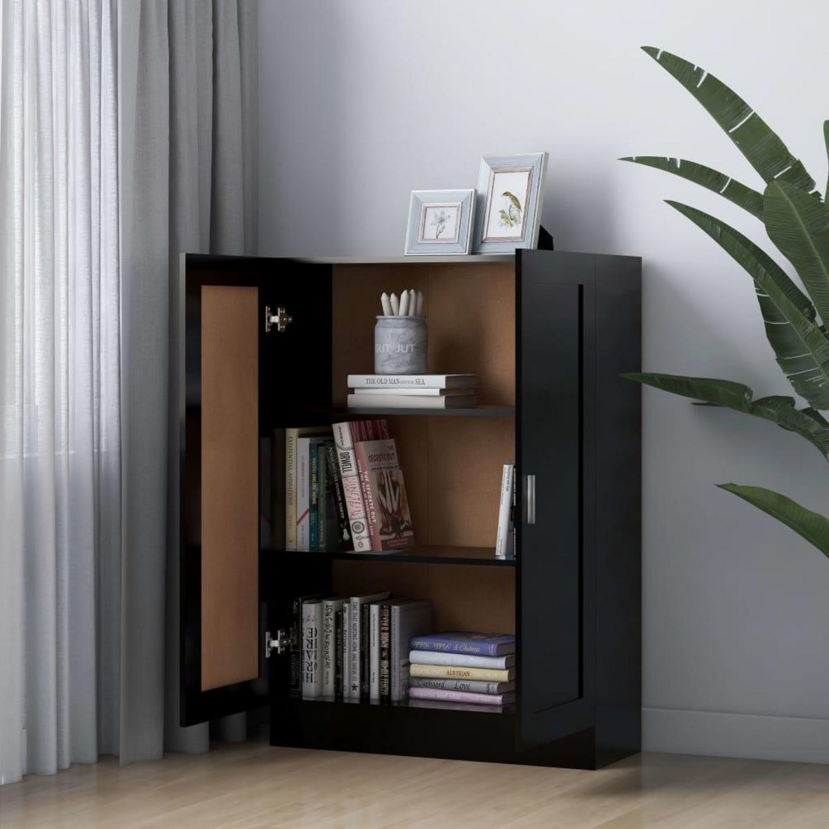 VIDAXL Bibliotheque Noir 82,5x30,5x115 cm Bois d'ingenierie