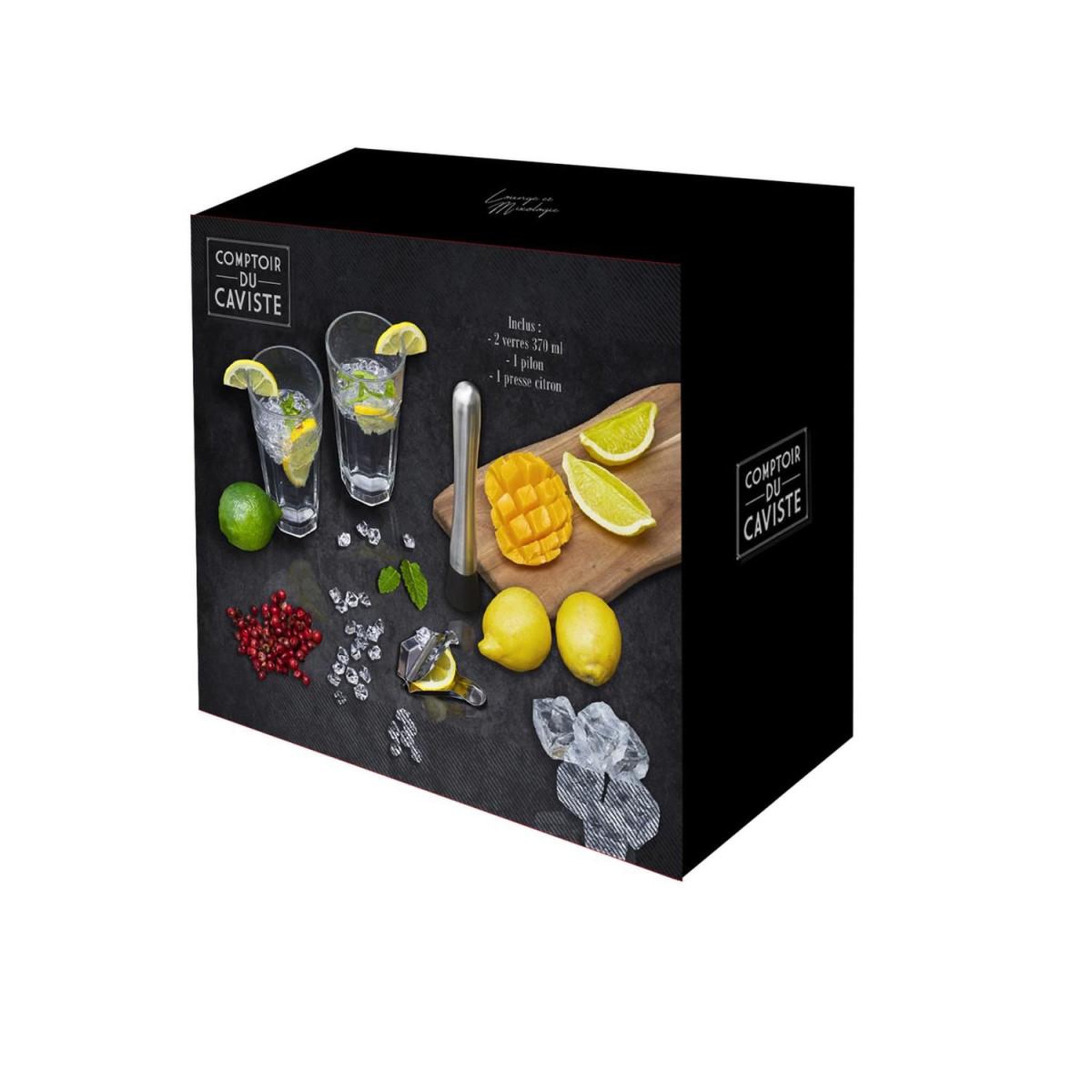 Voir la diapositive 6 : COOK CONCEPT Coffret mojito  4 accessoires  370ml transparent