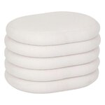 ATMOSPHERA Pouf de rangement en bouclette GUILIA - Blanc