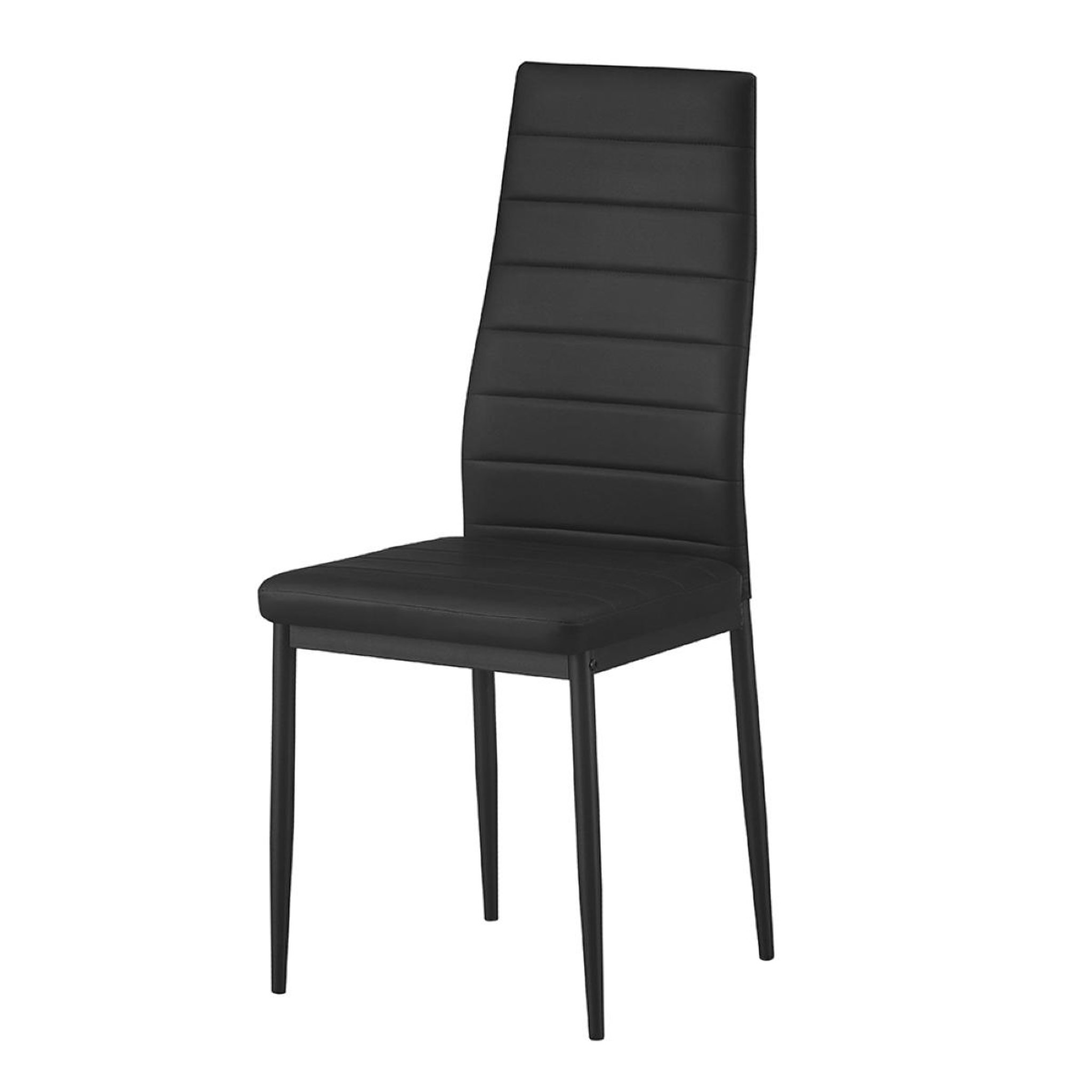JLC KREATION Chaise moderne noire en pu oskar ( lot  de 4 )