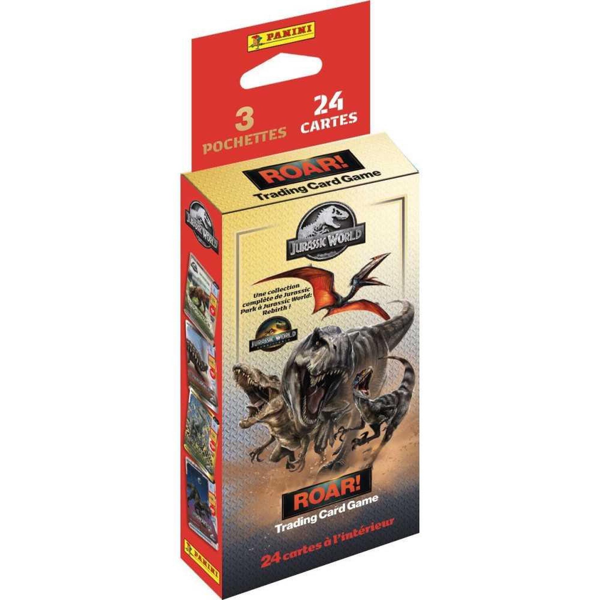 Panini Blister - PANINI - JURASSIC WORLD 4 TCG - 3 pochettes - 24 cartes