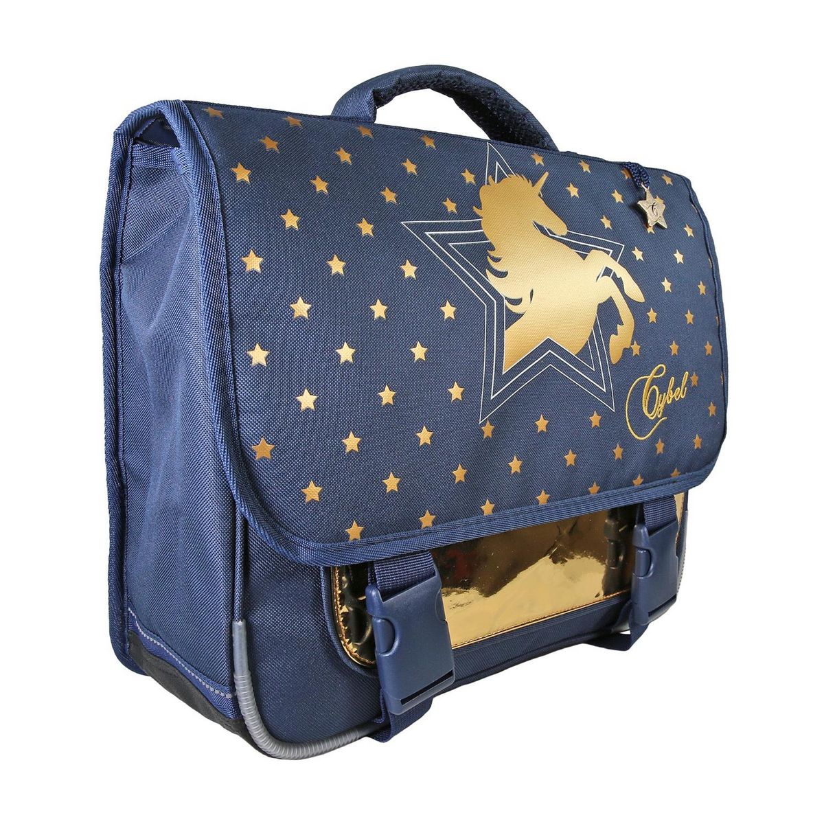 Bagtrotter Cartable Scolaire Primaire 38cm Cybel Bleu Marine  2 Compartiments - Bagtrotter