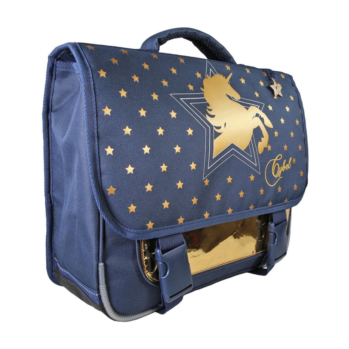 Bagtrotter Cartable Scolaire Primaire 38cm Cybel Bleu Marine  2 Compartiments - Bagtrotter