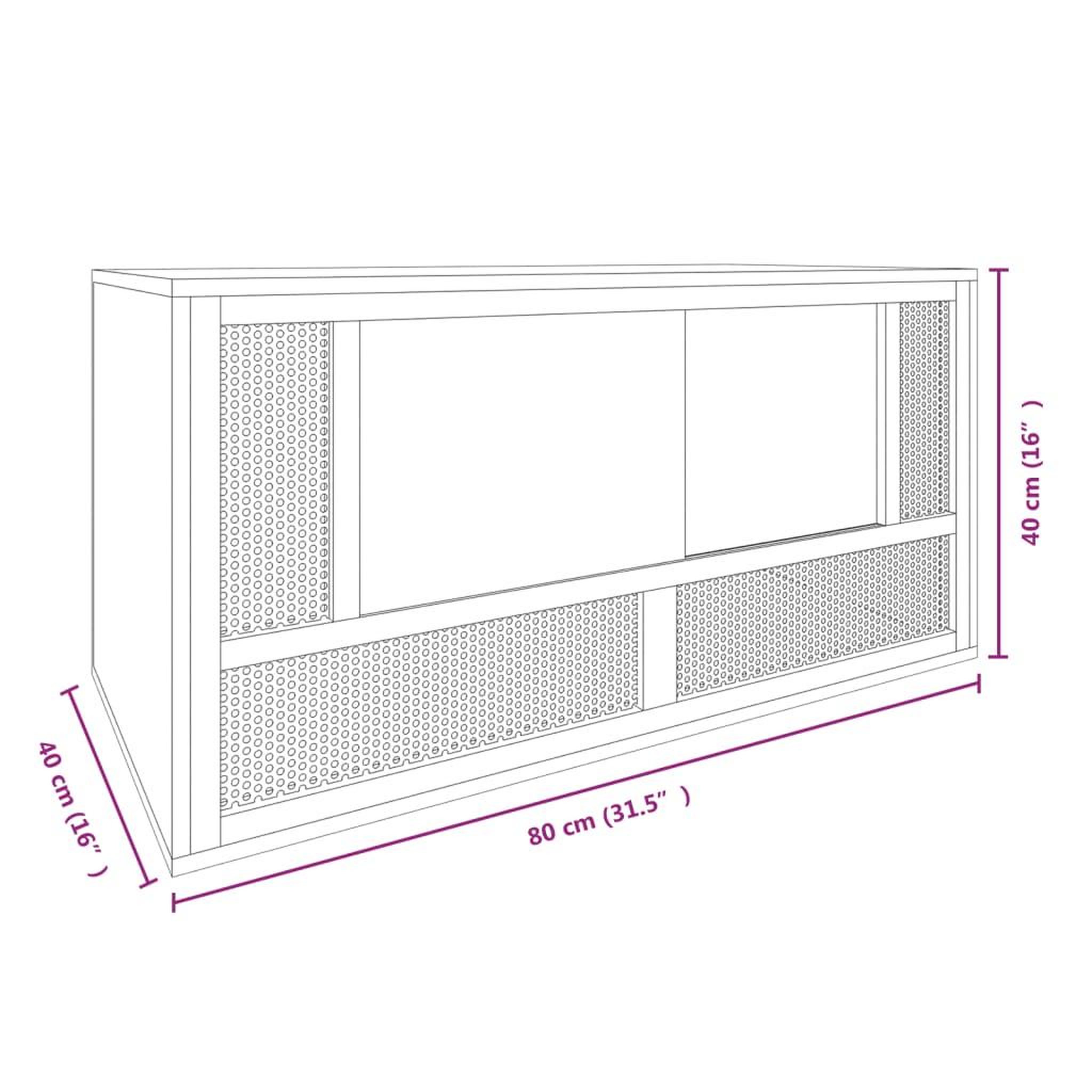 Voir la diapositive 6 : VIDAXL Terrarium bois d'ingenierie 80x40x40 cm