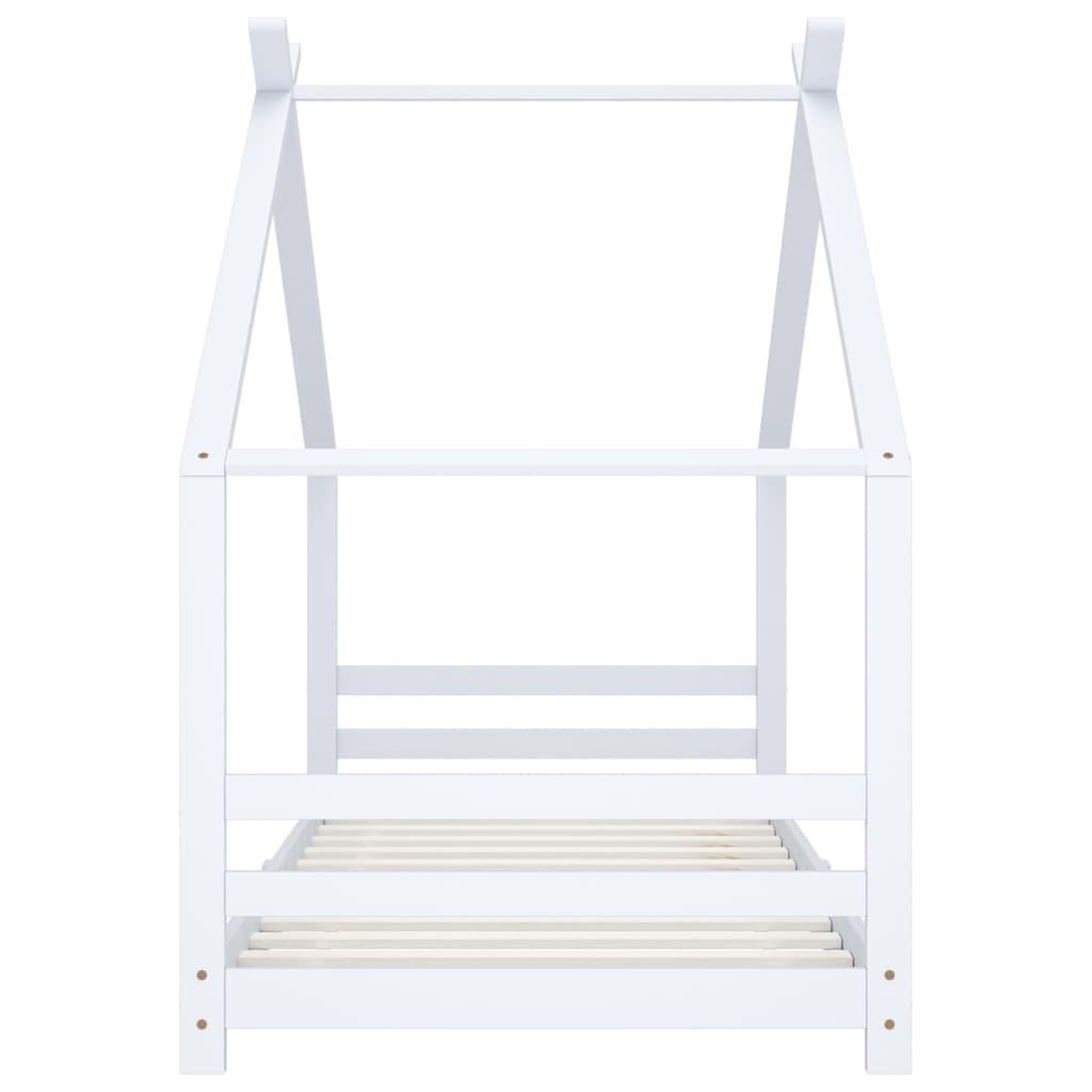 Voir la diapositive 3 : VIDAXL Cadre de lit d'enfant Blanc Bois de pin massif 90x200 cm
