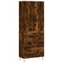 Voir la diapositive 2 : VIDAXL Buffet haut Chene fume 69,5x34x180 cm Bois d'ingenierie