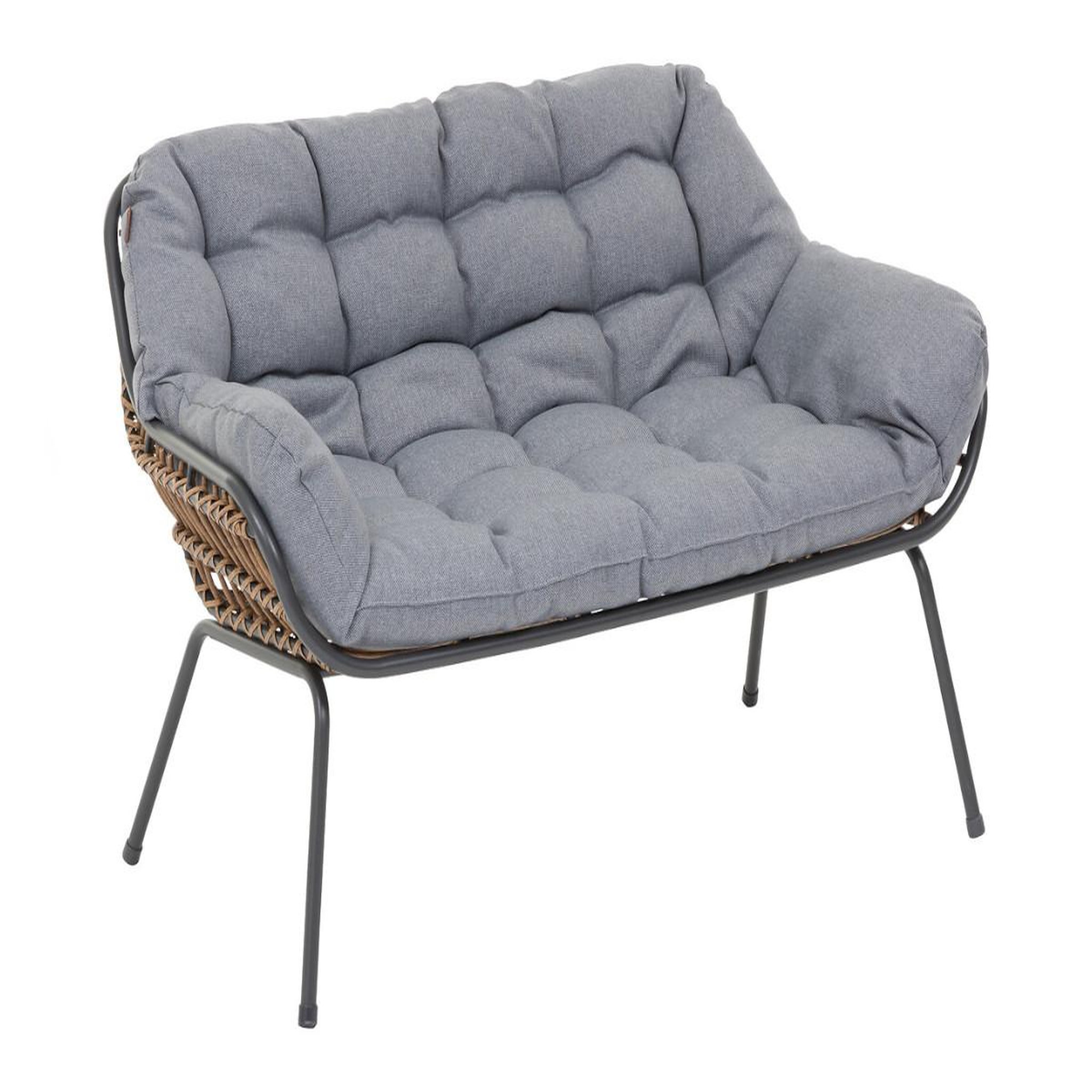 Voir la diapositive 3 : HESPERIDE Salon de jardin en aluminium paopao graphite - 4 places - hespéride