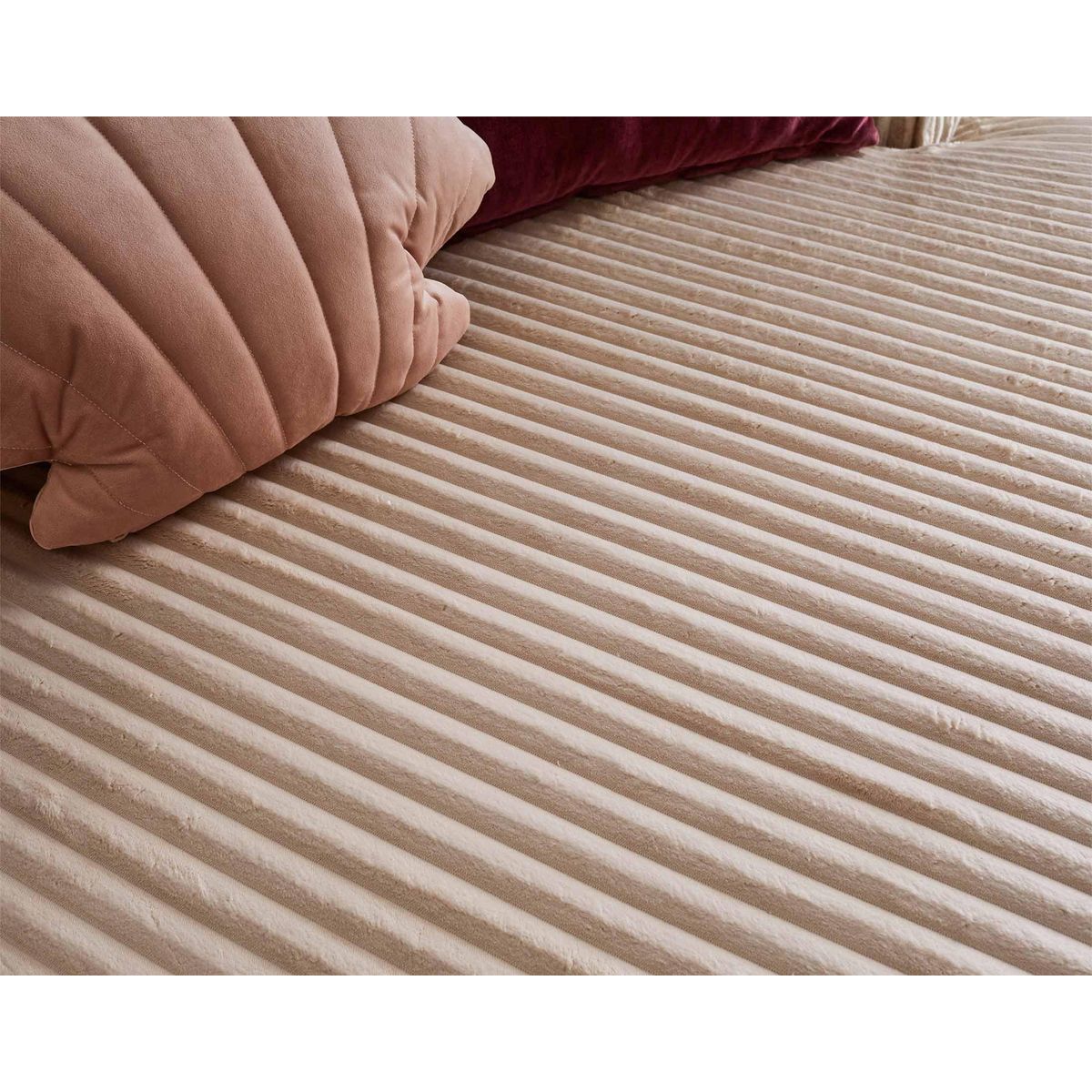 LISA DESIGN Ela - canapé d'angle droit - 4 places - en velours côtelé grosses côtes