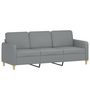 Voir la diapositive 2 : VIDAXL Canape a 3 places Gris clair 180 cm Tissu