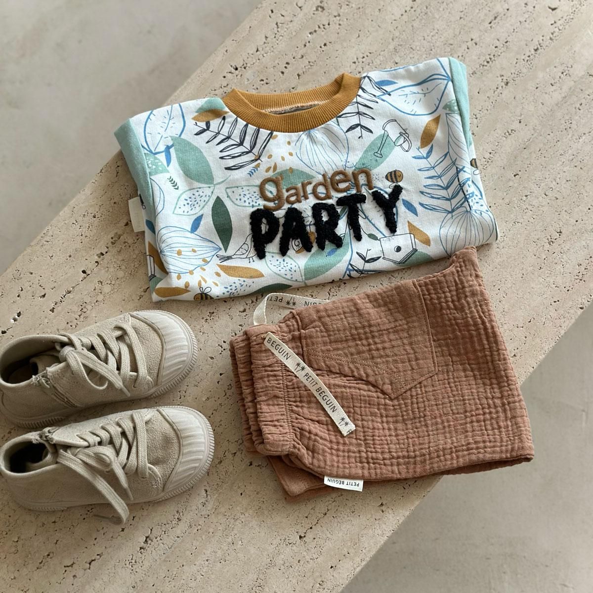 Petit Béguin Pantalon enfant en gaze de coton Petit Envahisseur