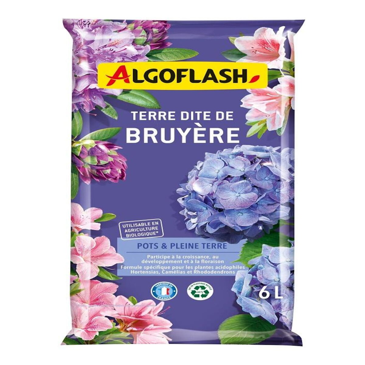 CENTRALE BRICO Terre de bruyére, ALGOFLASH, 6 litres