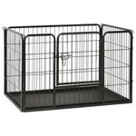 VIDAXL Parc pour chiots Acier 91,5x59x61 cm