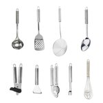 Fackelmann Ensemble de 9 ustensiles de cuisine inox Fackelmann Ovale