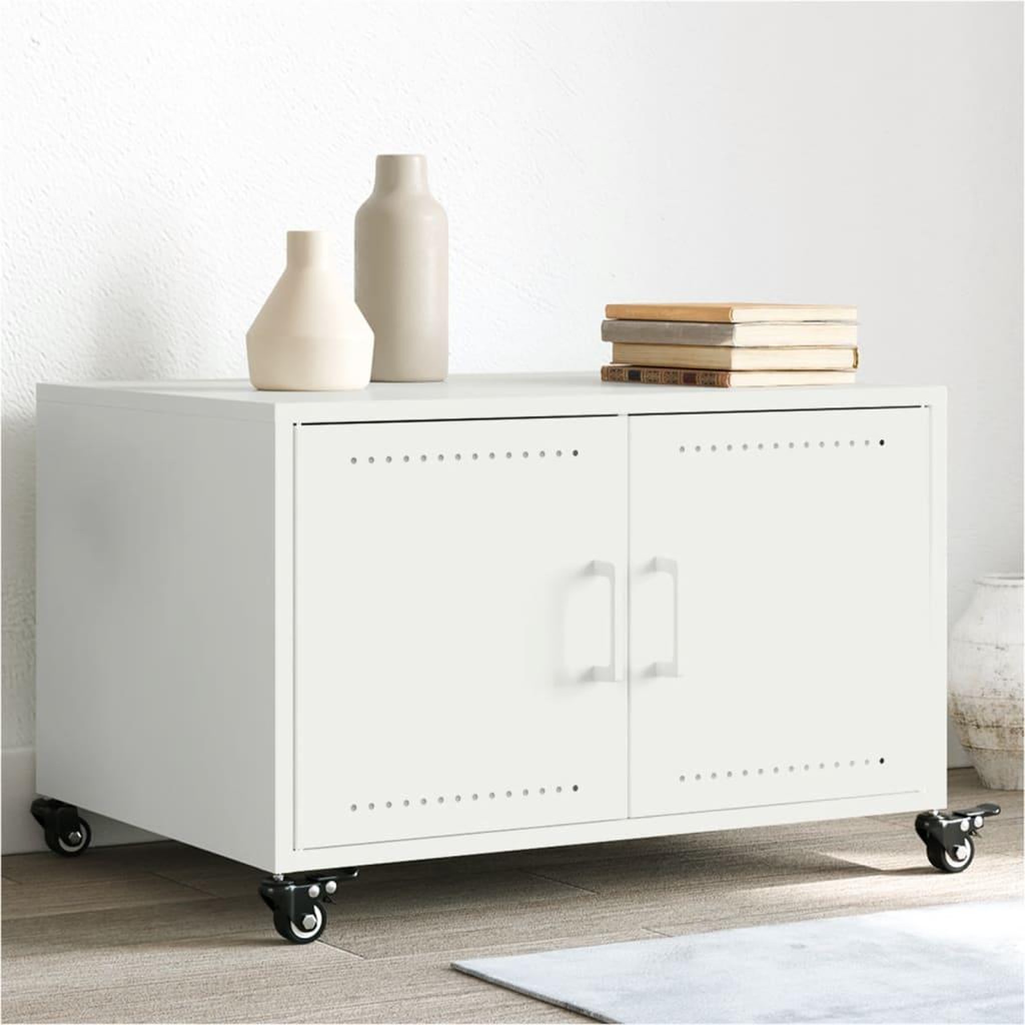 VIDAXL Table basse blanc 68x50x43,5 cm acier
