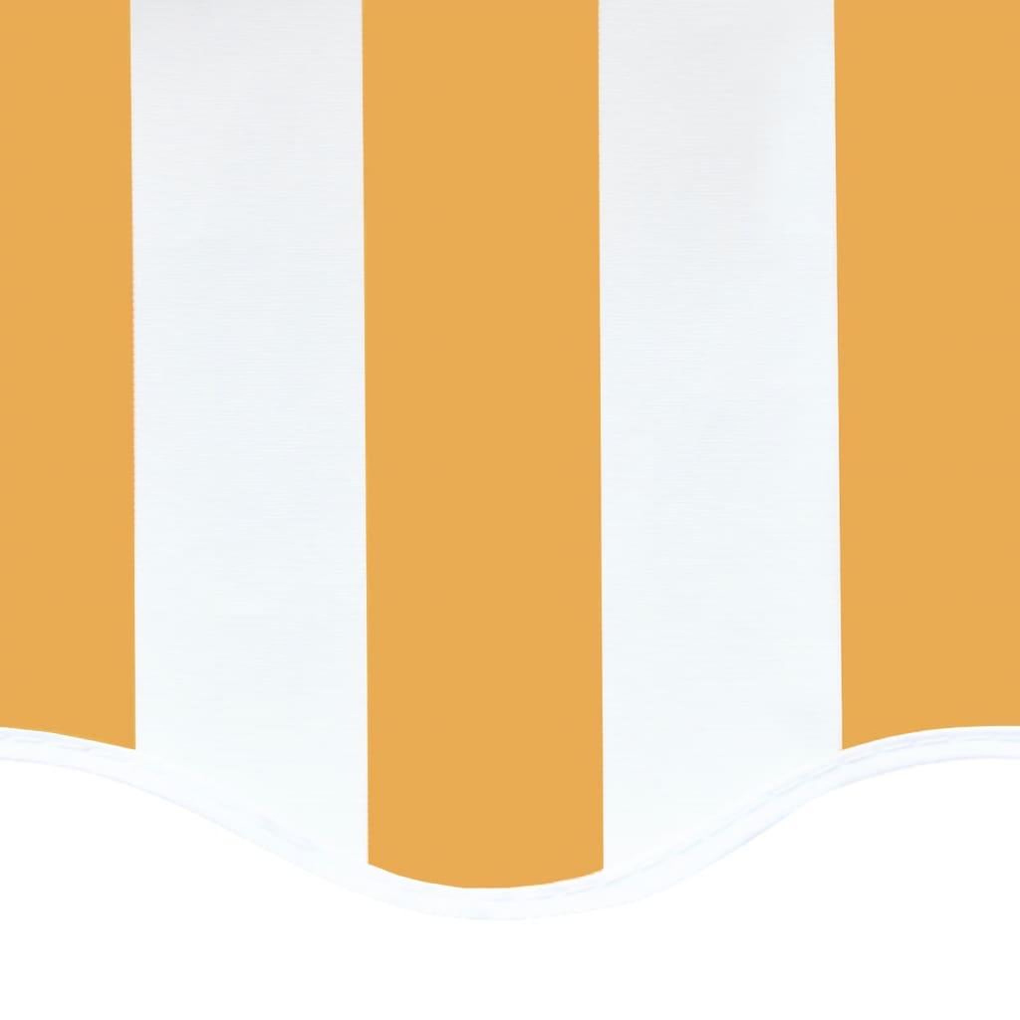 Voir la diapositive 5 : VIDAXL Tissu de remplacement pour auvent Jaune et blanc 4,5x3,5 m