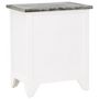 Voir la diapositive 4 : VIDAXL Table de chevet Gris et blanc 38x28x45 cm Bois de Paulownia