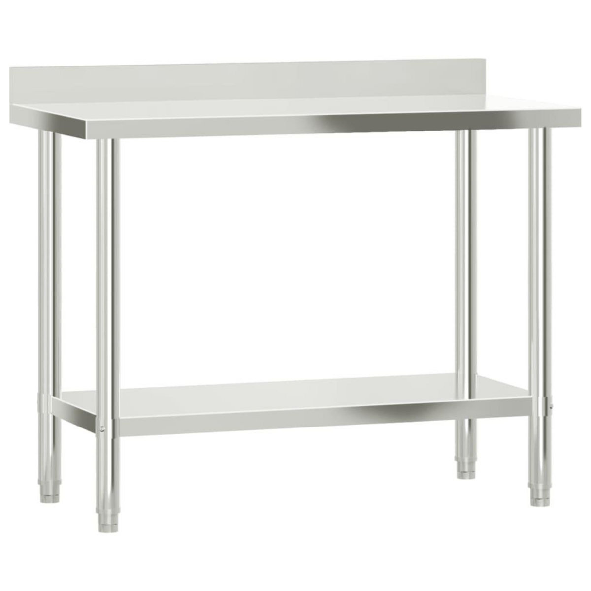 VIDAXL Table de travail de cuisine avec dosseret 110x55x93 cm inox