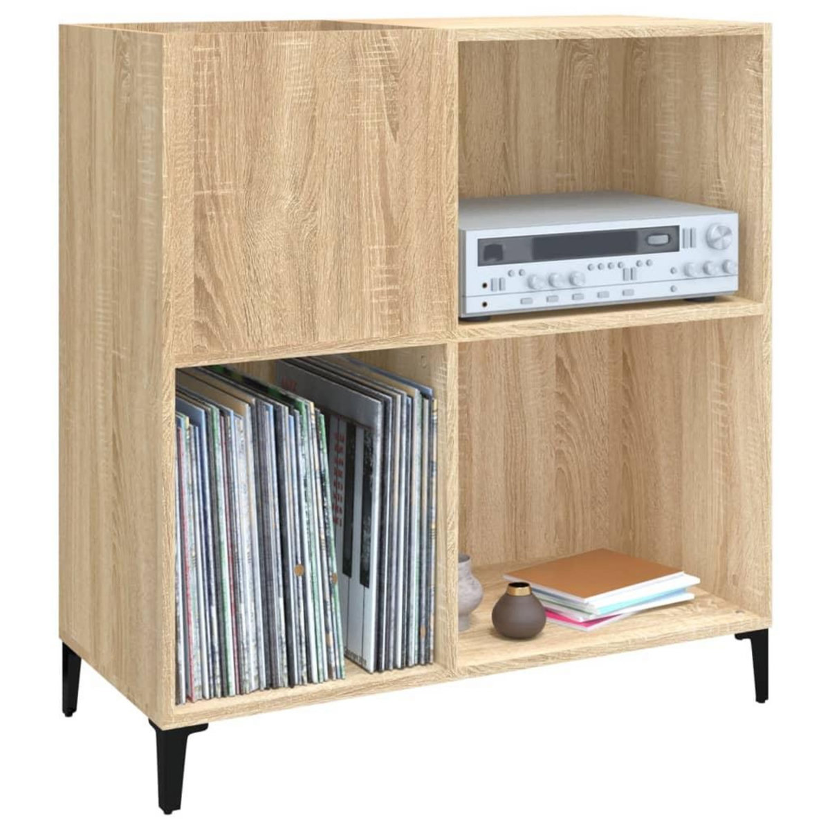 VIDAXL Armoire a disques chene sonoma 84,5x38x89 cm bois d'ingenierie