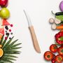 Voir la diapositive 2 : NIROSTA Couteau de cuisine éplucheur manche en bois 16 cm Nirosta