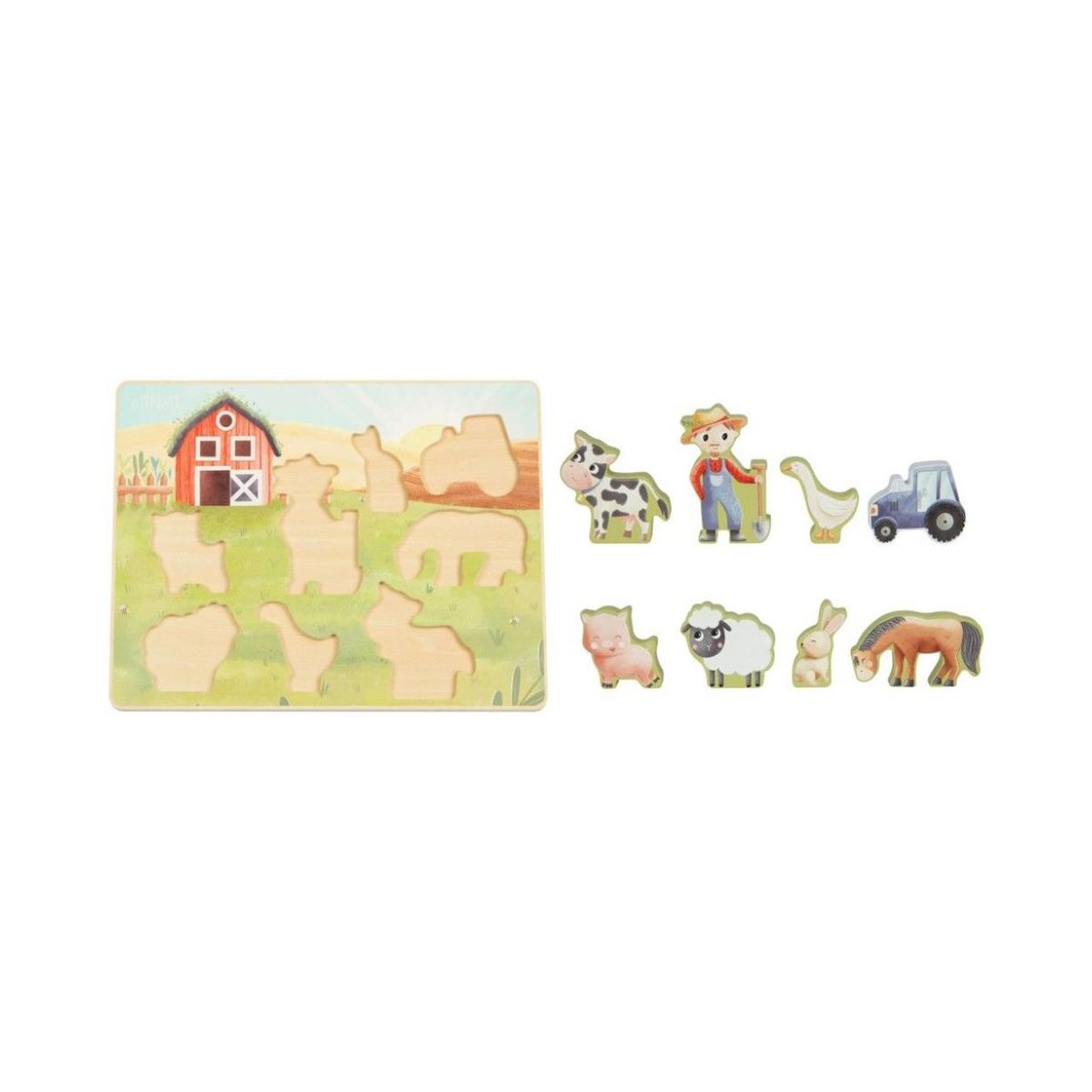 Voir la diapositive 2 : ELINELI Puzzle encastrement en bois ferme
