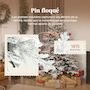 Voir la diapositive 4 : HOMCOM Sapin de Noël artificiel enneigé H.180cm 1815 branches grand réalisme support métal pliable vert blanc