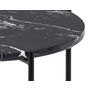 Voir la diapositive 4 : LISA DESIGN Ezaro - table basse ronde - 42 cm - plateau en marbre - pieds en acier