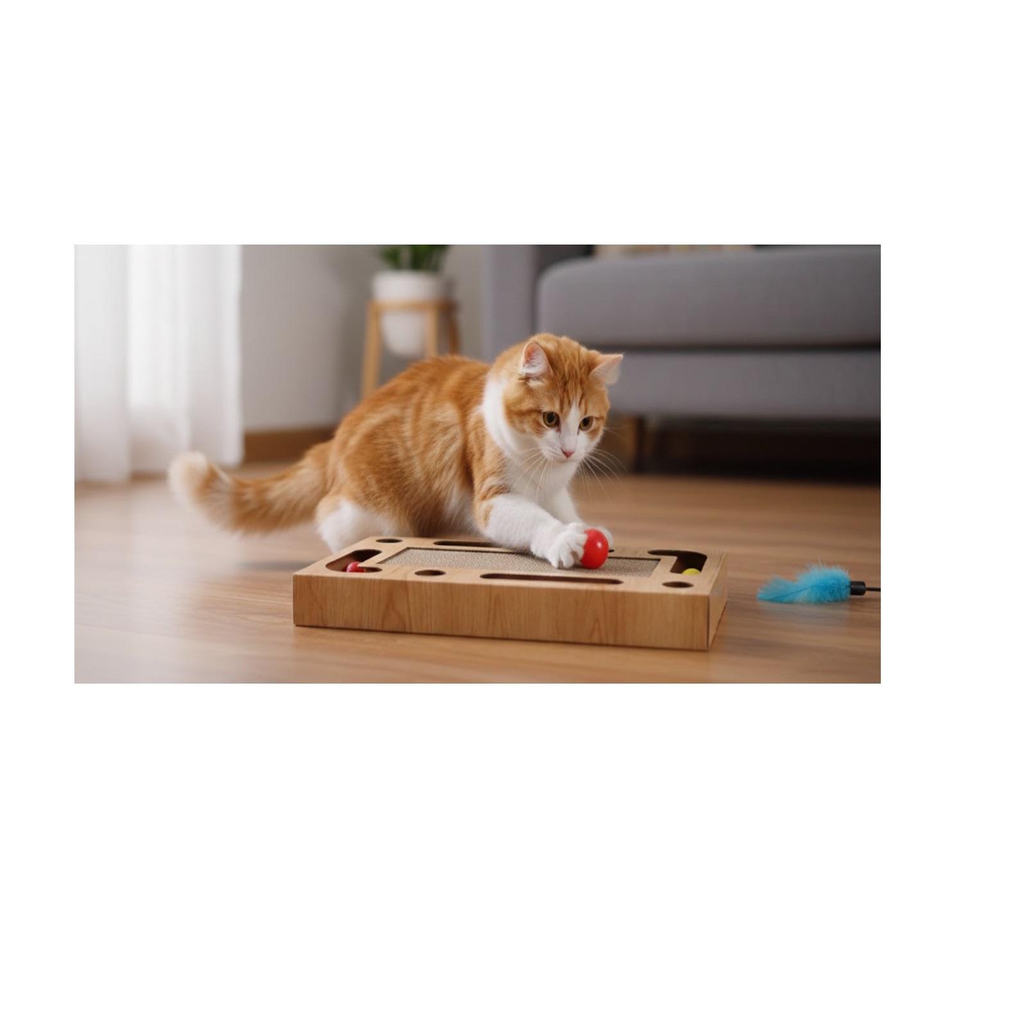 Voir la diapositive 3 : Eden Carton et jeu a griffer pour chat 45 x 25 cm