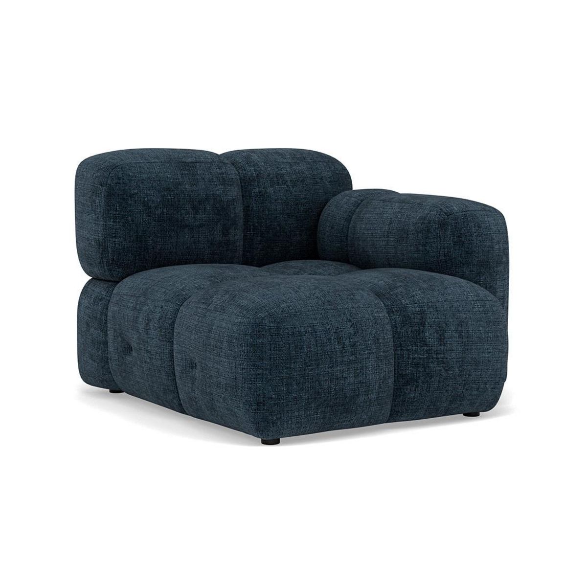 LISA DESIGN Grace - module d'assise droit en velours texturé