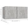 Voir la diapositive 6 : VIDAXL Meubles TV 4 pcs Gris beton 60x30x30 cm Bois d'ingenierie