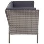 Voir la diapositive 5 : VIDAXL Salon de jardin 6 pcs avec coussins resine tressee gris