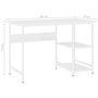 Voir la diapositive 6 : VIDAXL Bureau d'ordinateur Blanc 105x55x72 cm MDF et metal