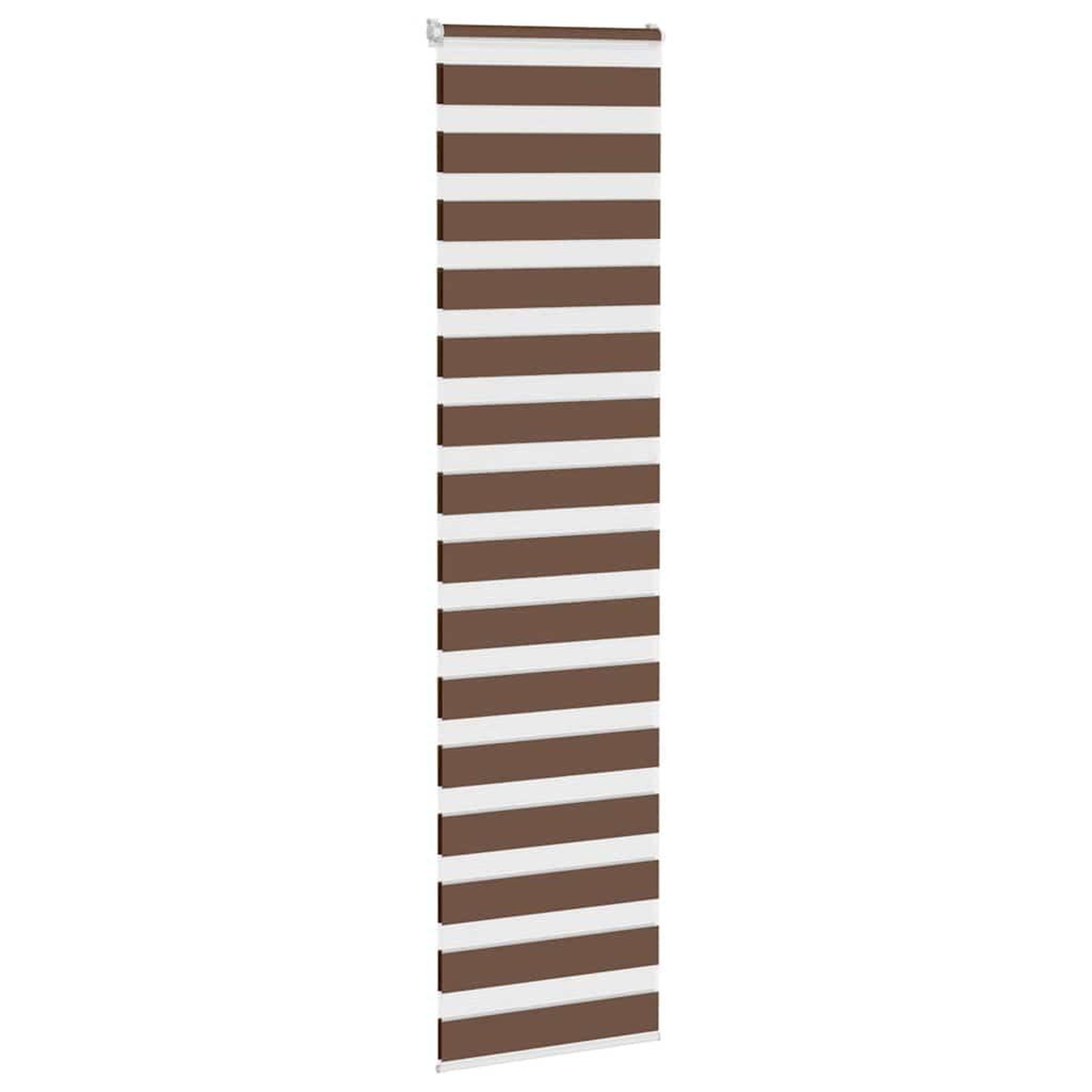 Voir la diapositive 3 : VIDAXL Store zebre marron 55x230 cm largeur du tissu 50,9 cm polyester