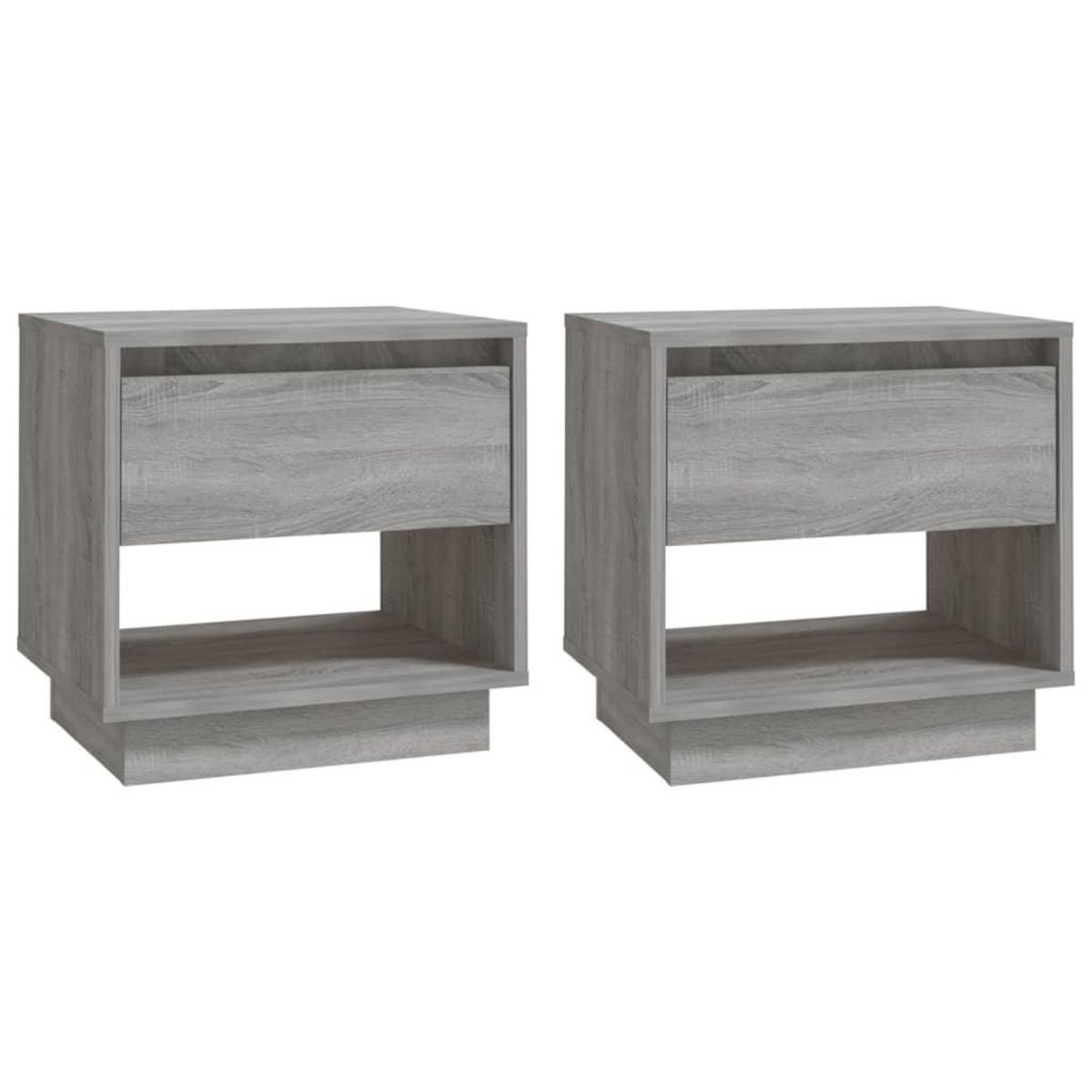 VIDAXL Tables de chevet 2 pcs Sonoma gris 45x34x44cm Bois d'ingenierie