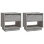 Voir la diapositive 2 : VIDAXL Tables de chevet 2 pcs Sonoma gris 45x34x44cm Bois d'ingenierie