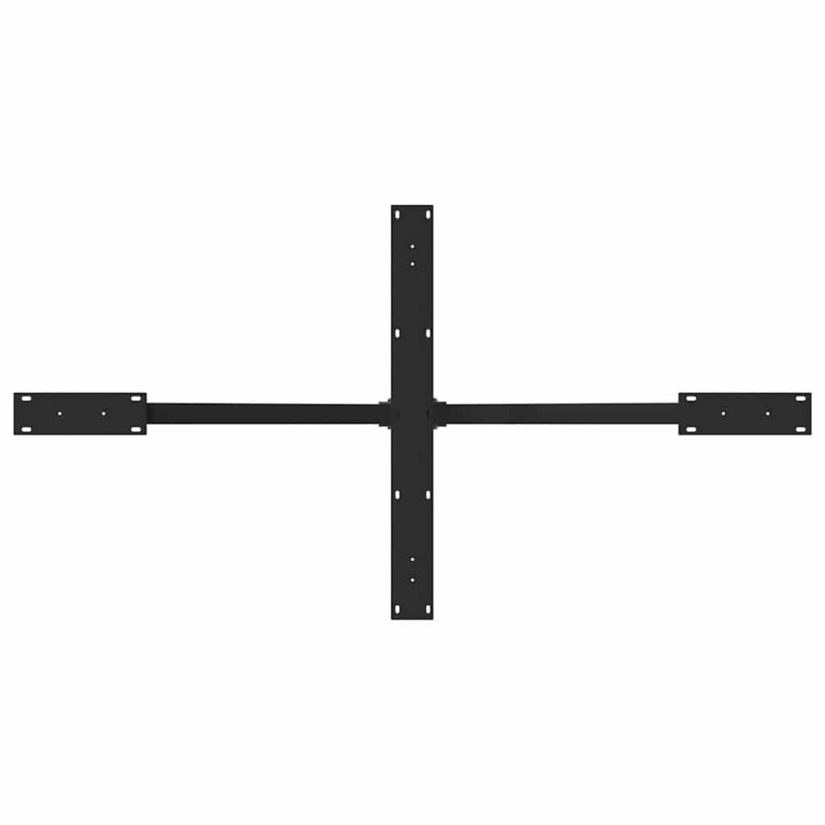 VIDAXL Pied de table a manger forme d'araignee noir 150x78x(72-73) cm