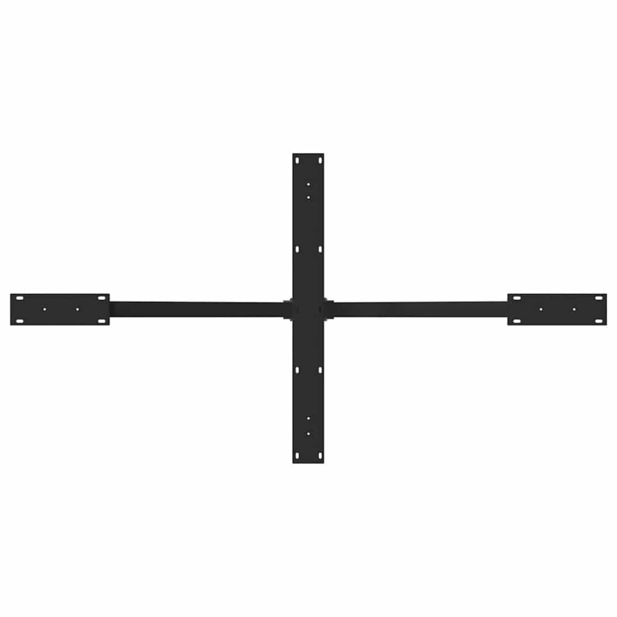 VIDAXL Pied de table a manger forme d'araignee noir 150x78x(72-73) cm