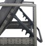 Voir la diapositive 6 : VIDAXL Chaise longue avec accoudoirs Résine tressée Gris